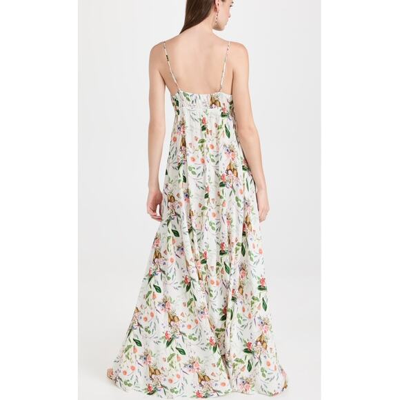 L’AGENCE Women’s Size Large Stefani Garden Floral V Neck Dress NEW - Picture 4 of 8